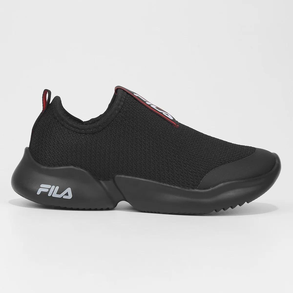 Tênis Infantil Fila Funny Unissex - Preto e Vermelho Preto 2