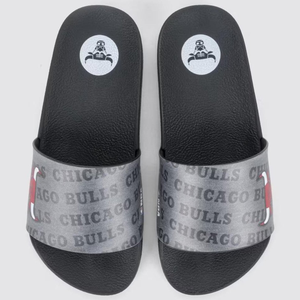 Chinelo Infantil Rider Slide Full 86 NBA - Preto e Vermelho Preto 3