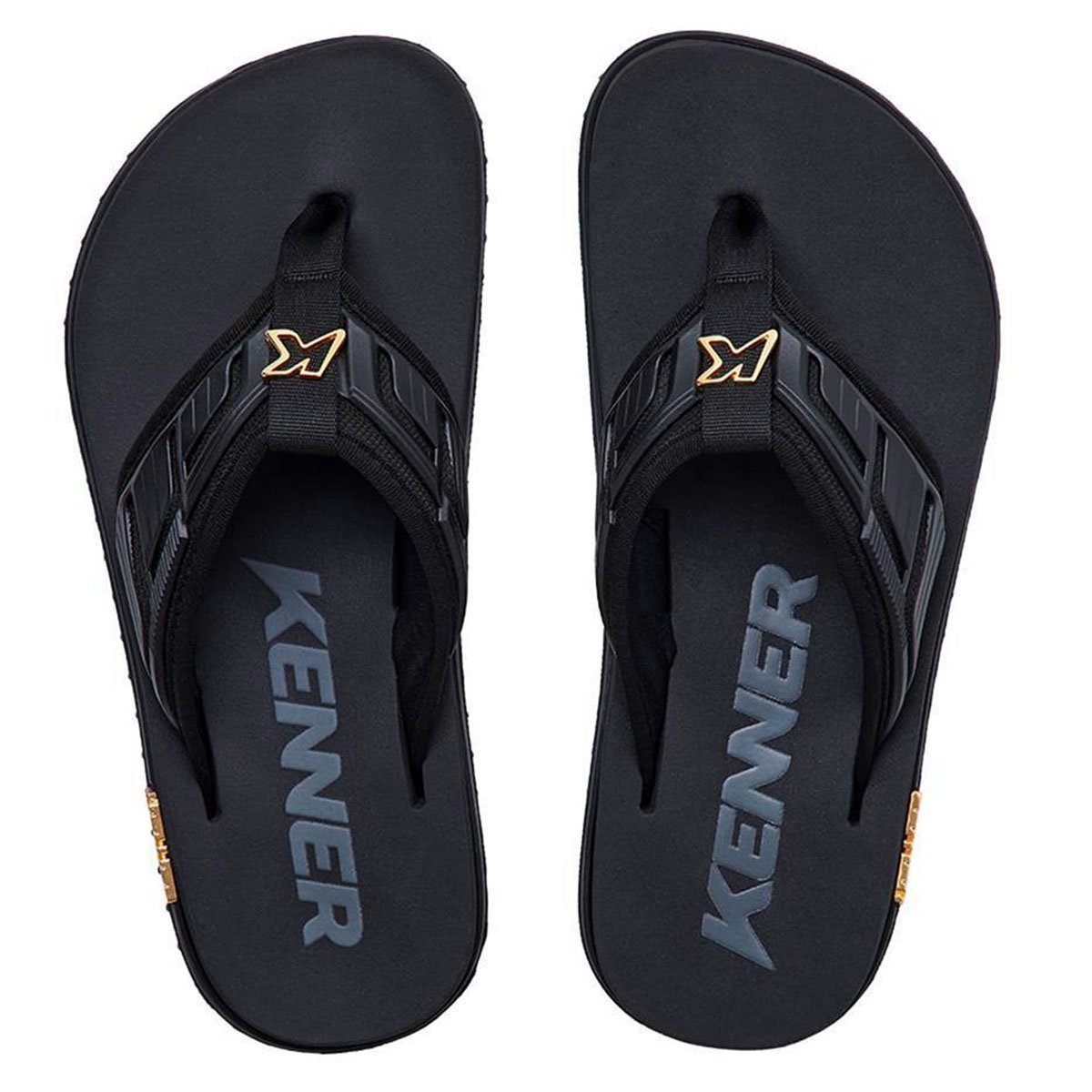 Sandália Kenner Kivah Full Force Masculina - Preto Preto 3