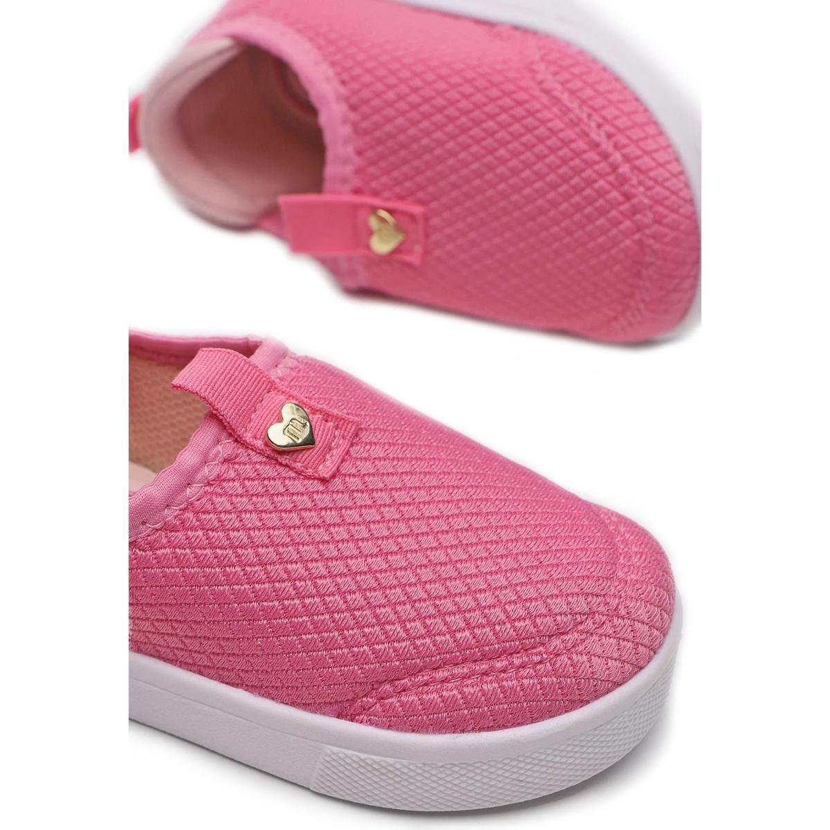 Tênis Slip On Infantil Molekinha Texturizado - Rosa Rosa 3