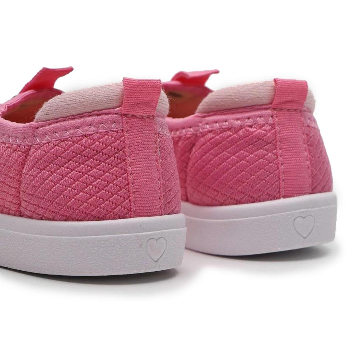 Tênis Slip On Infantil Molekinha Texturizado - Rosa Rosa 5
