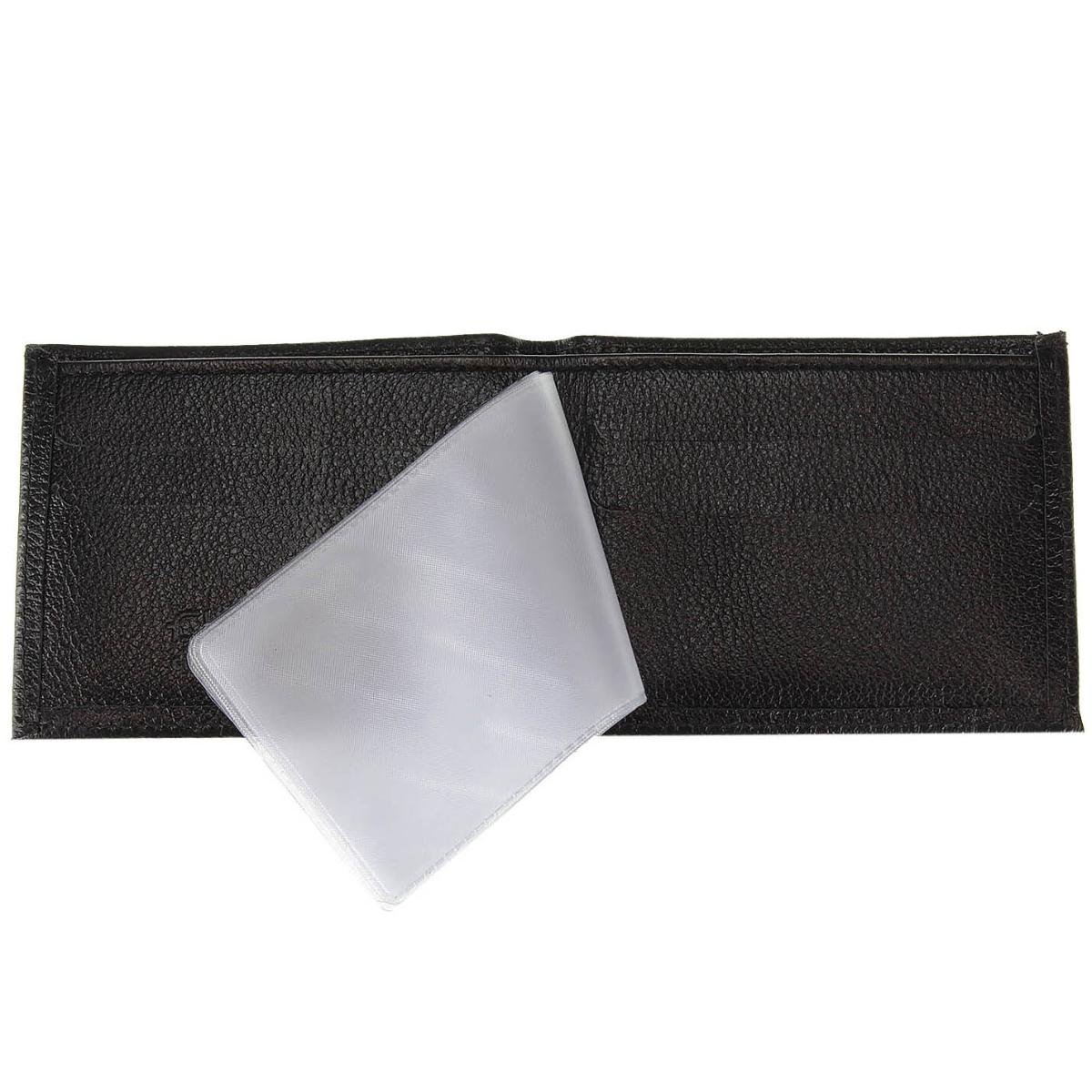 Carteira Fasolo Couro Masculina H007 - Preto Preto 2