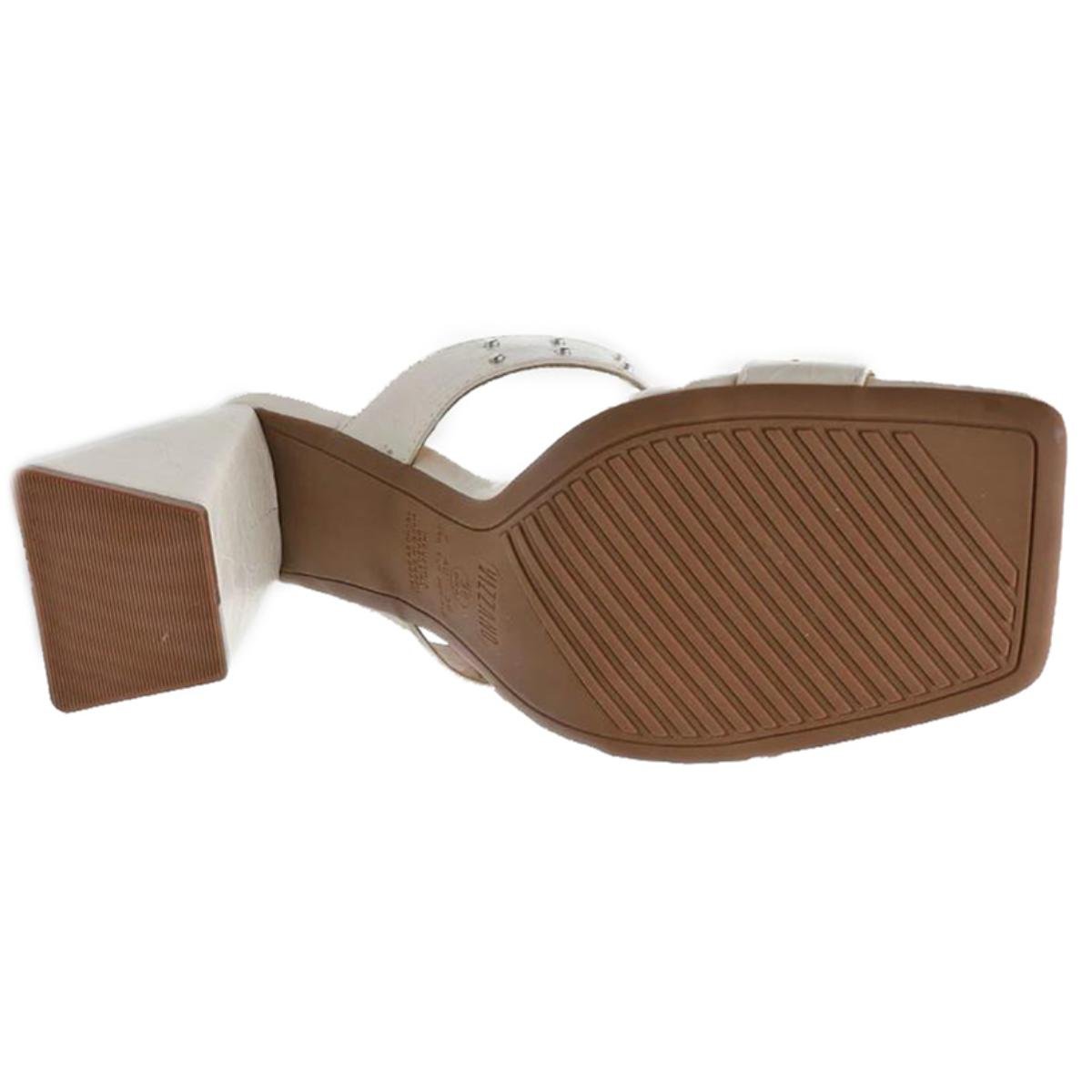 Tamanco Vizzano Fivela Spikes Salto Bloco - Branco Branco 6