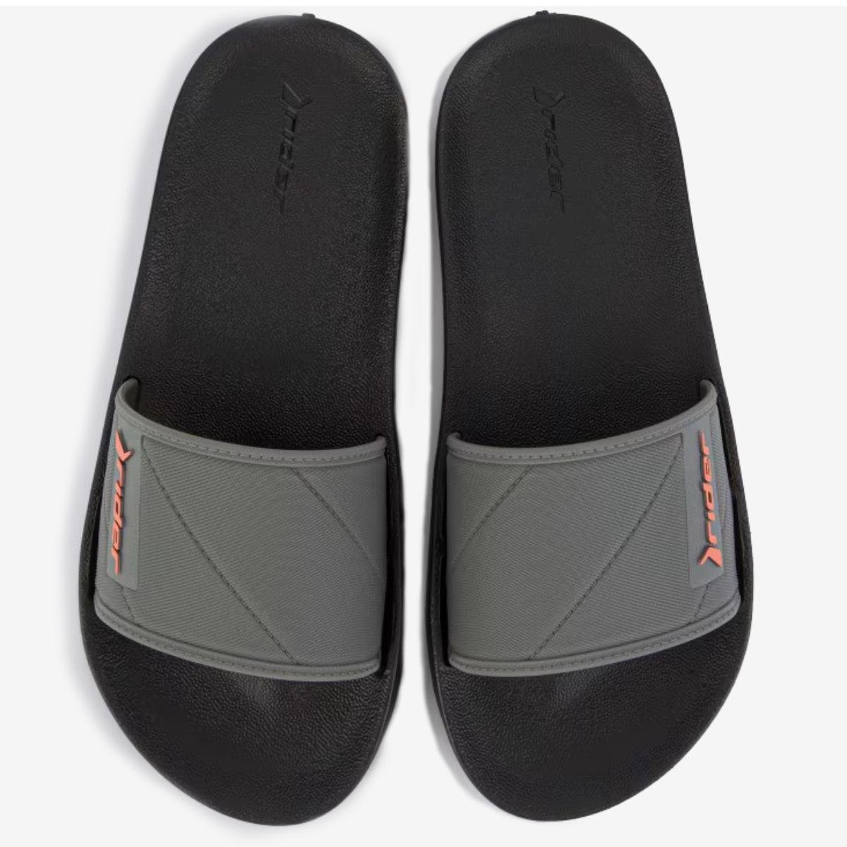 Chinelo Rider Slide Street Masculino - Preto e Cinza Preto/Cinza 2