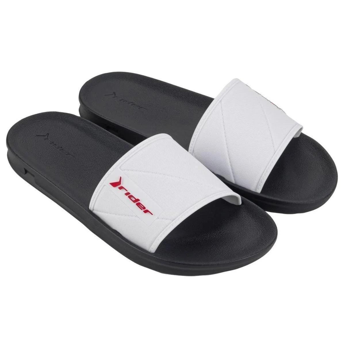Chinelo Rider Slide Street Masculino - Preto e Branco Preto/Branco 1