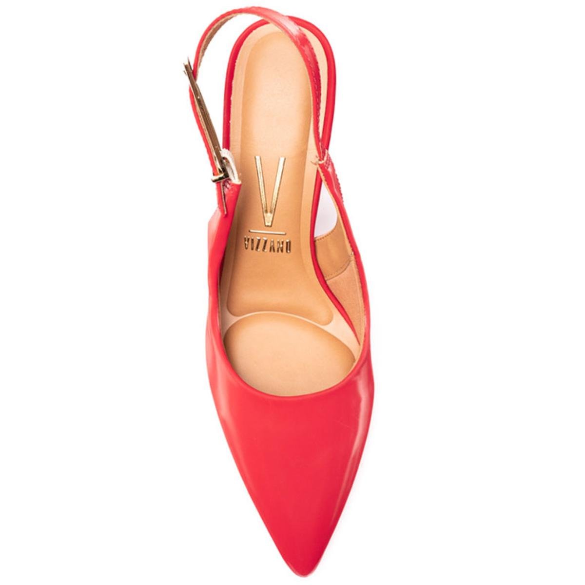 Scarpin Vizzano Salto Alto Bico Fino - Vermelho Vermelho 3