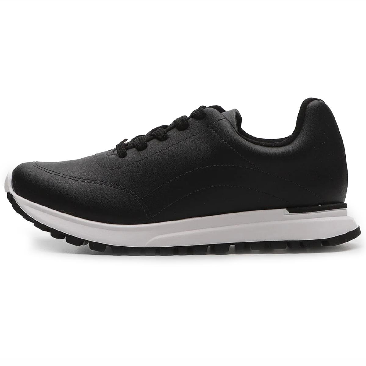 Tênis Vizzano Recortes Feminino - Preto e Branco Preto 2