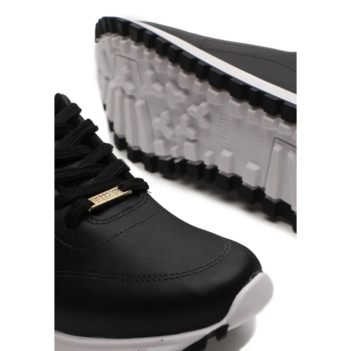 Tênis Vizzano Recortes Feminino - Preto e Branco Preto 3