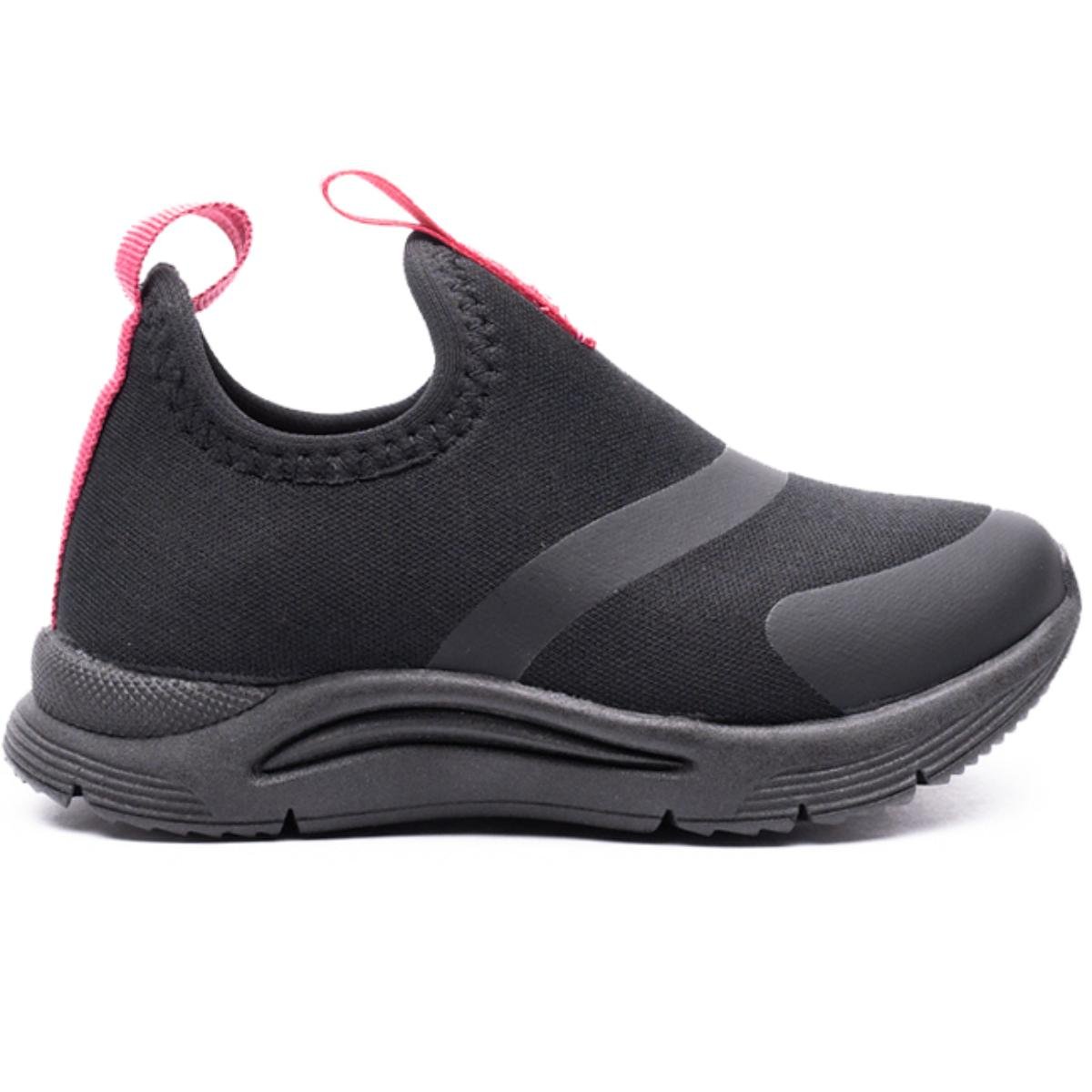 Tênis Infantil Klin New Sport Menina - Preto e Rosa Preto/Rosa 2