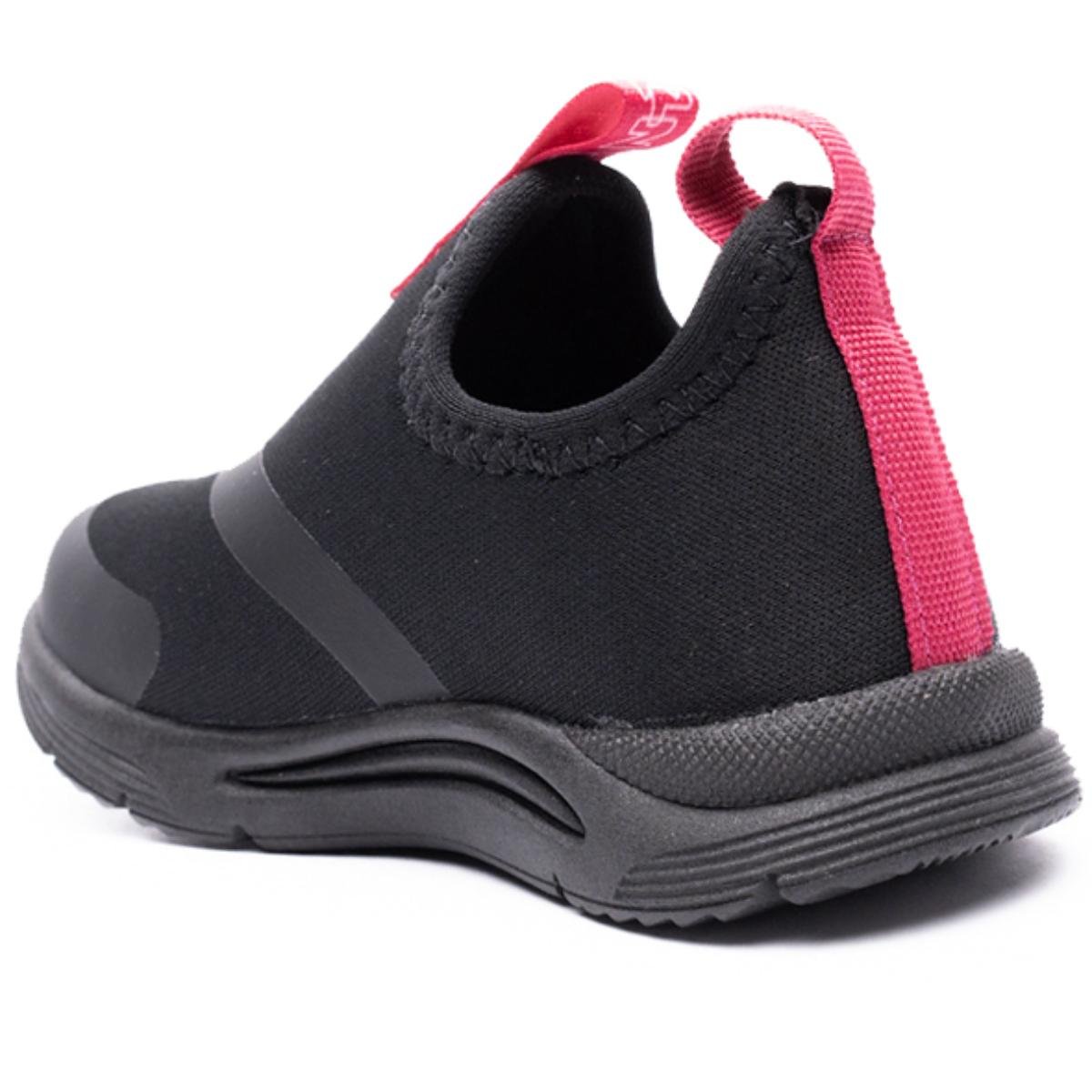 Tênis Infantil Klin New Sport Menina - Preto e Rosa Preto/Rosa 4