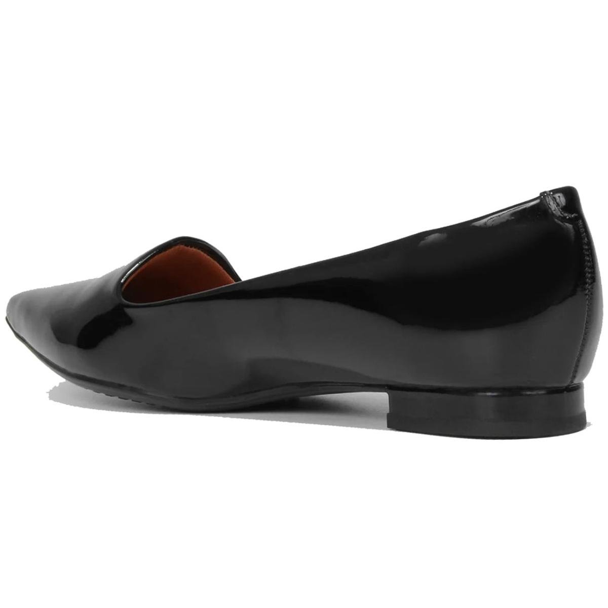 Sapatilha Vizzano Bico Fino Verniz Feminina - Preto Preto 4