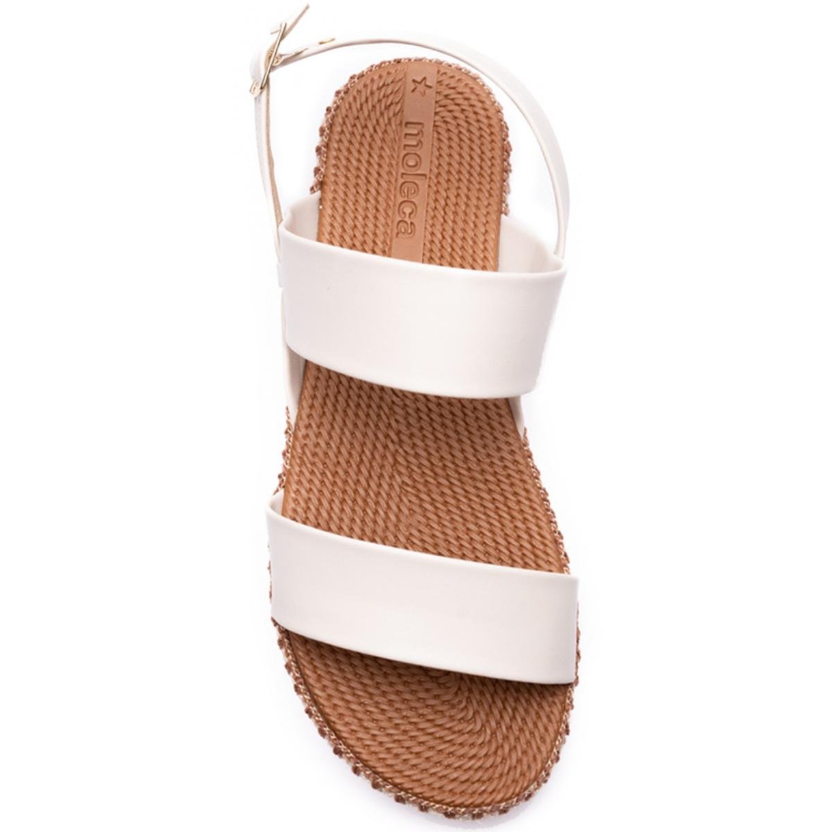 Papete Moleca Básica Flat Feminina - Off White Branco 3