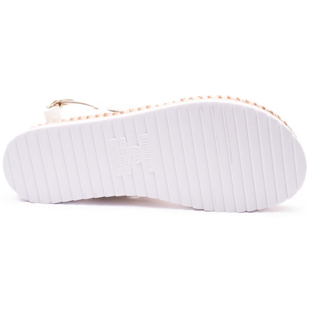 Papete Moleca Básica Flat Feminina - Off White Branco 5