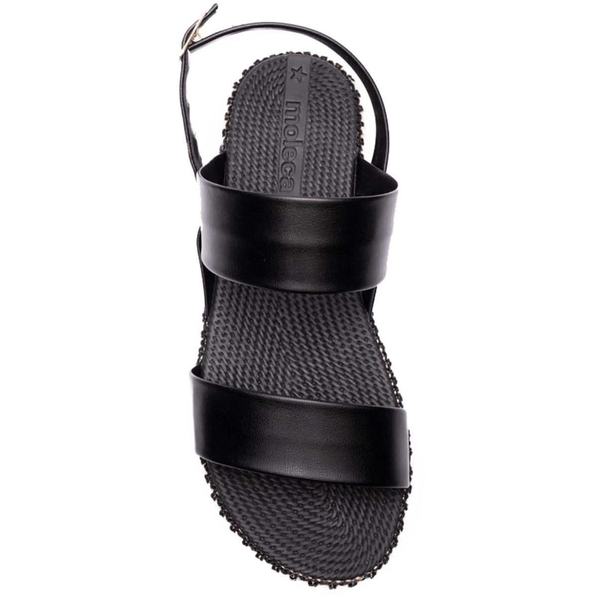 Papete Moleca Básica Flat Feminina - Preto Preto 3