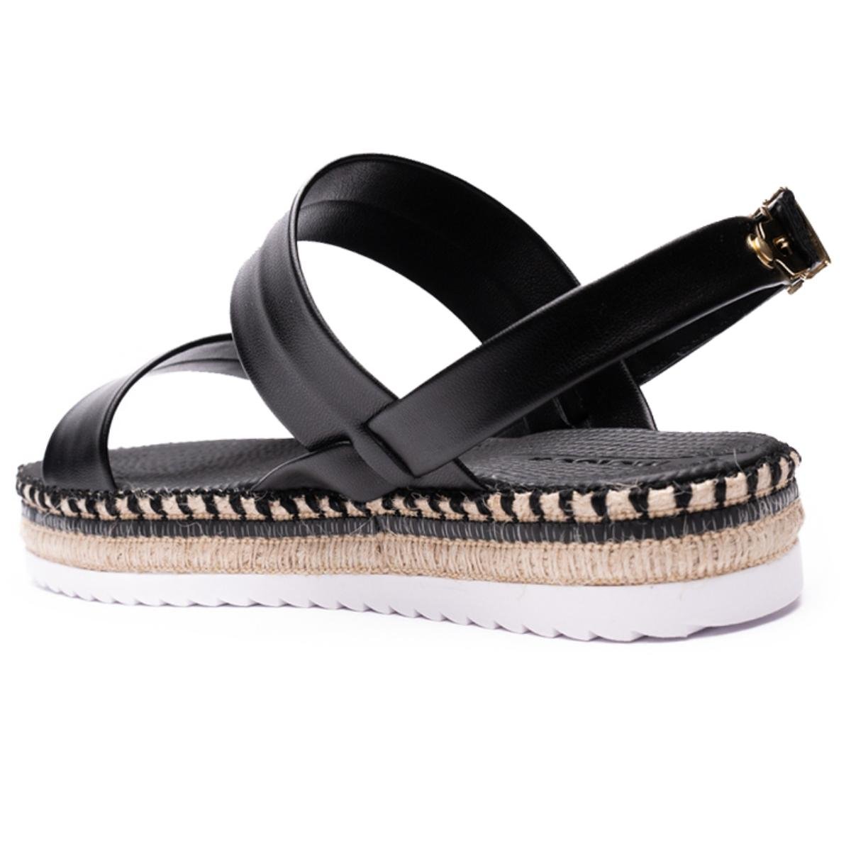 Papete Moleca Básica Flat Feminina - Preto Preto 4