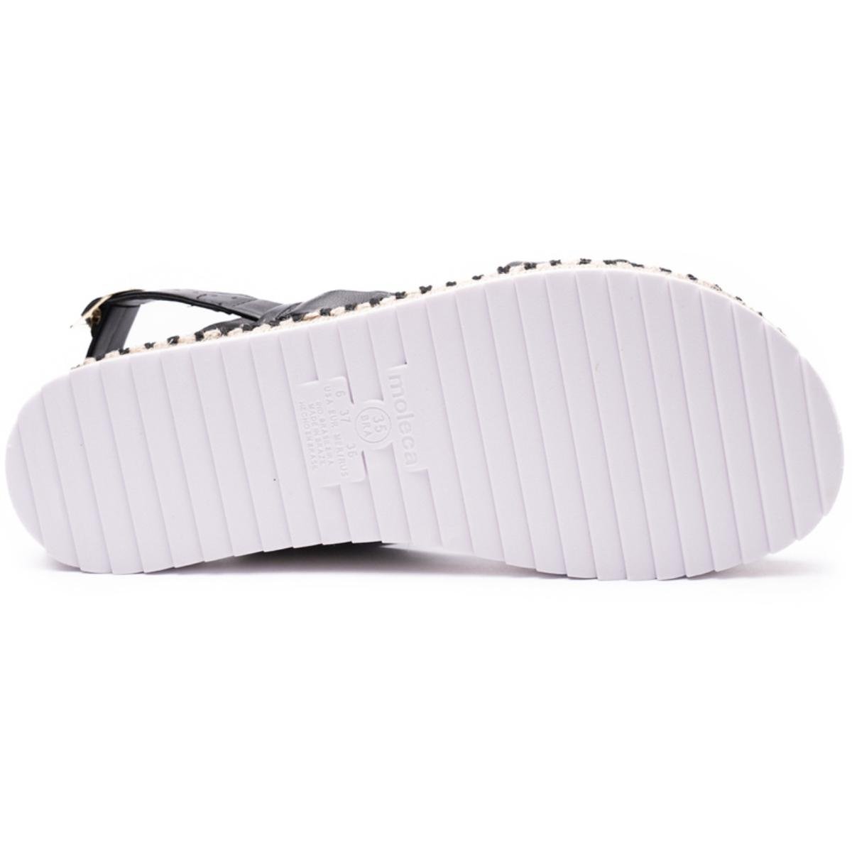 Papete Moleca Básica Flat Feminina - Preto Preto 5