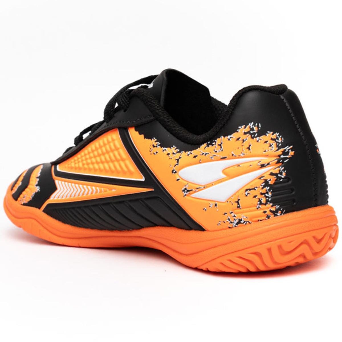Chuteira Infantil Futsal Dray 333 Menino - Preto e Laranja Preto/Laranja 4