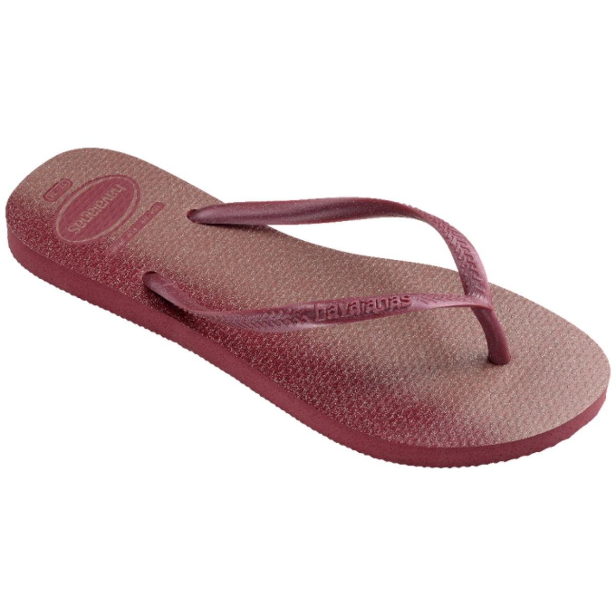Chinelo Havaianas Slim Gloss Feminino - Vinho Vermelho 2