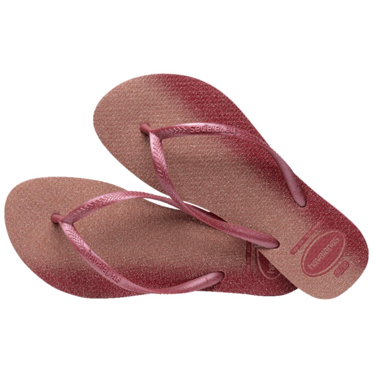 Chinelo Havaianas Slim Gloss Feminino - Vinho Vermelho 4