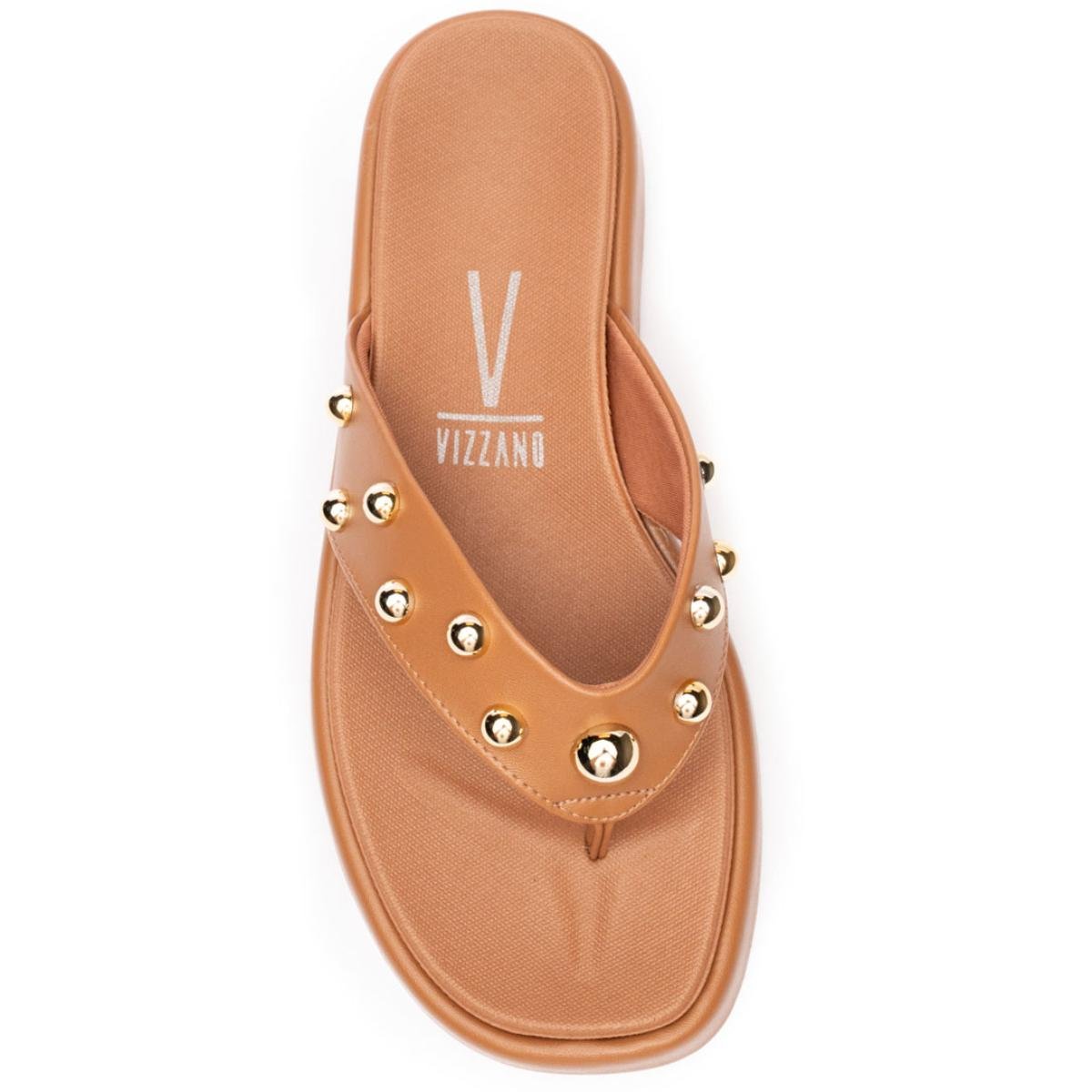 Chinelo Vizzano Flat Spikes Feminino - Caramelo Marrom 3