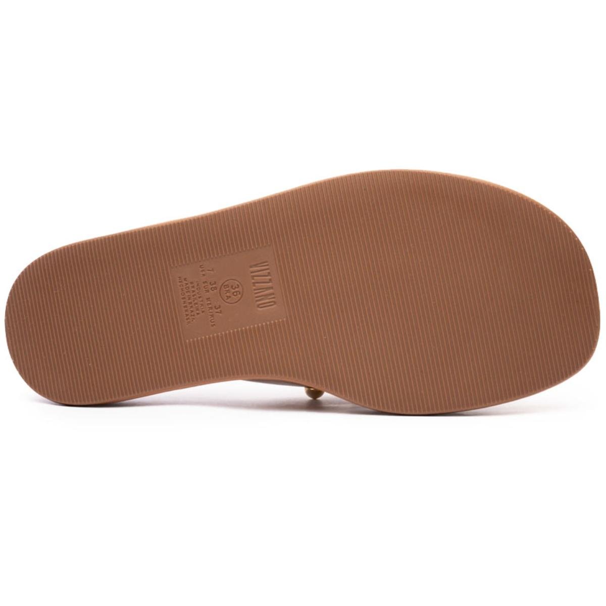 Chinelo Vizzano Flat Spikes Feminino - Caramelo Marrom 5