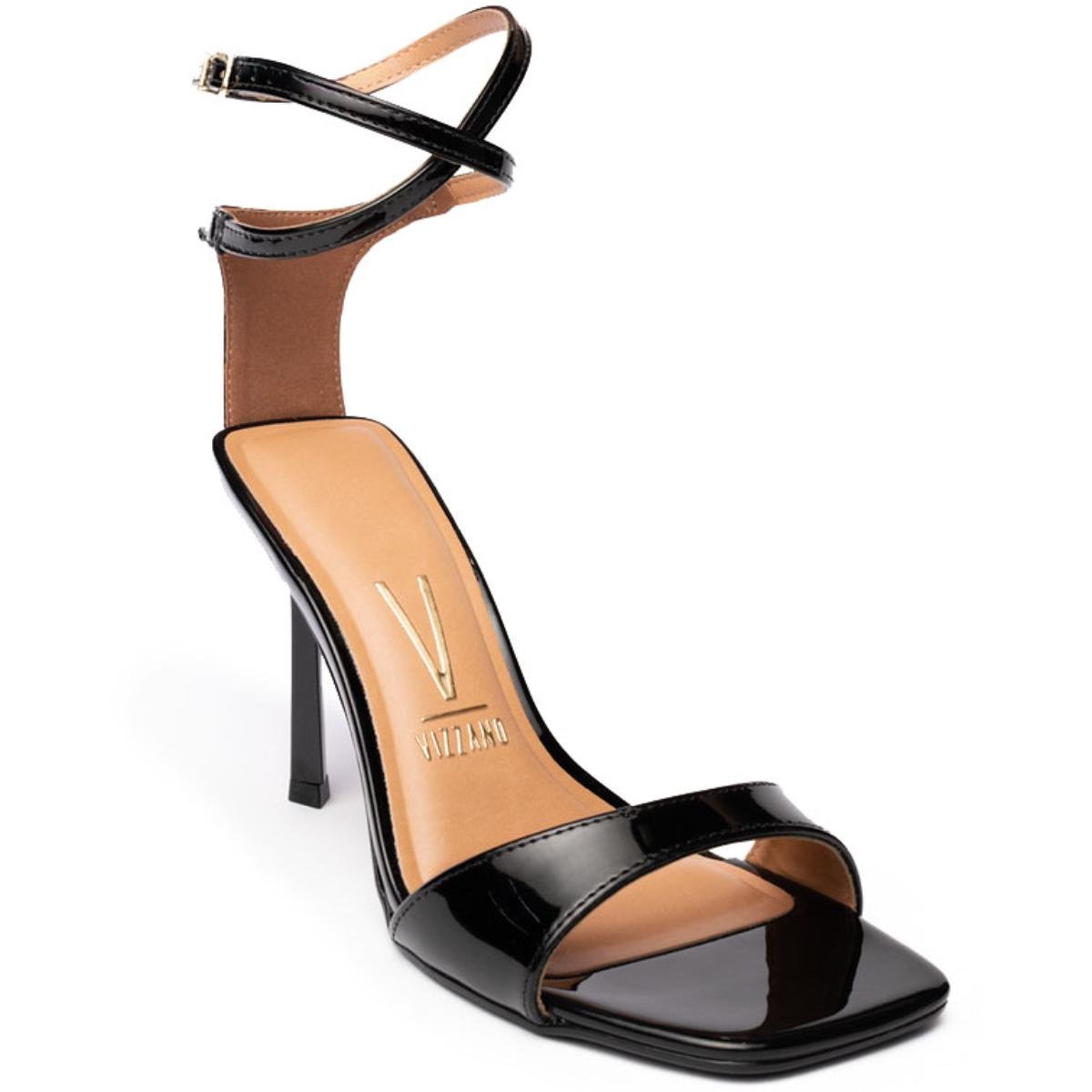 Sandália Vizzano Salto Alto Verniz Feminina Preto Preto
