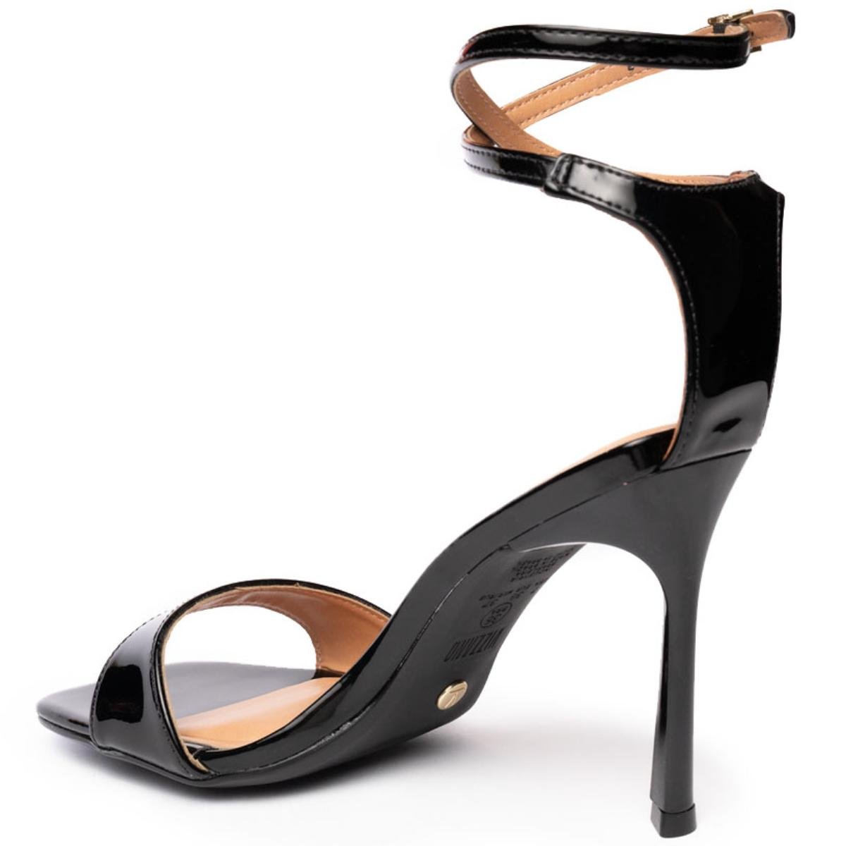 Sandália Vizzano Salto Alto Verniz Feminina - Preto Preto 4