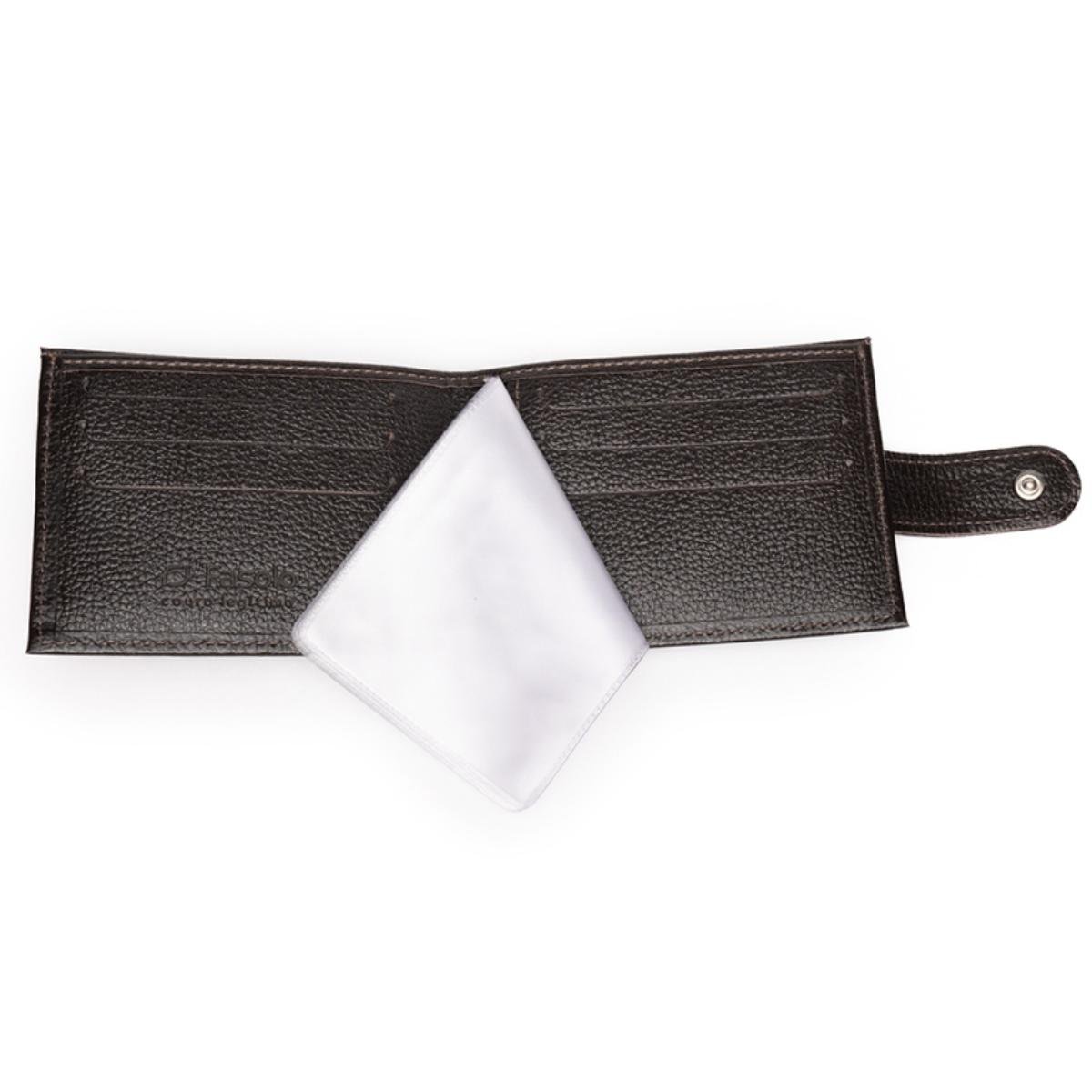 Carteira Fasolo Couro Masculina H061 - Marrom Marrom 2