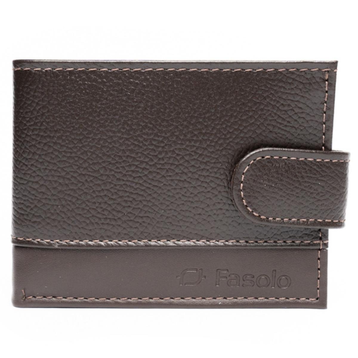 Carteira Fasolo Couro Masculina K868 - Marrom Marrom 3
