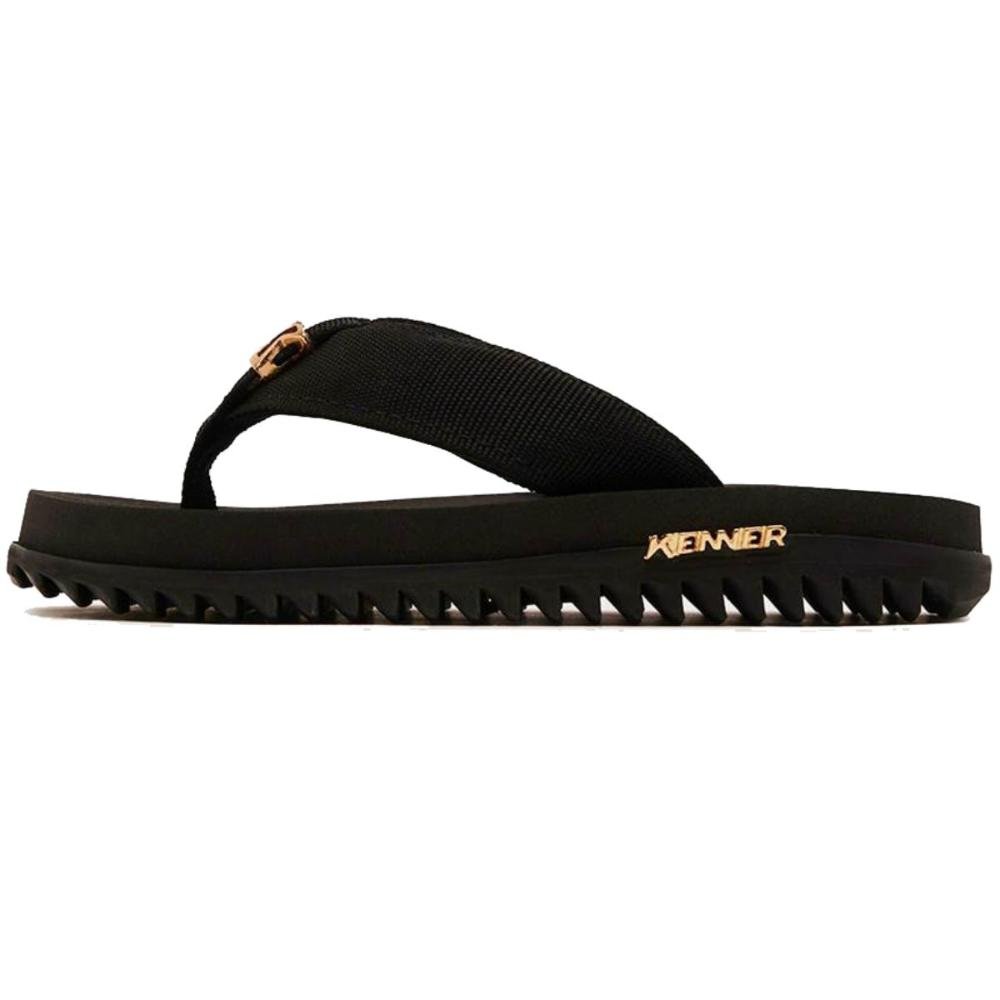 Chinelo Infantil Kenner Kivah Kids TKS - Preto Preto 2