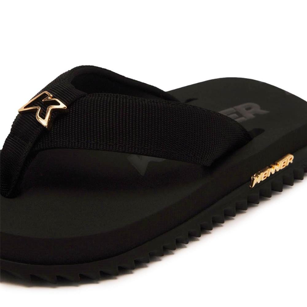 Chinelo Infantil Kenner Kivah Kids TKS - Preto Preto 4