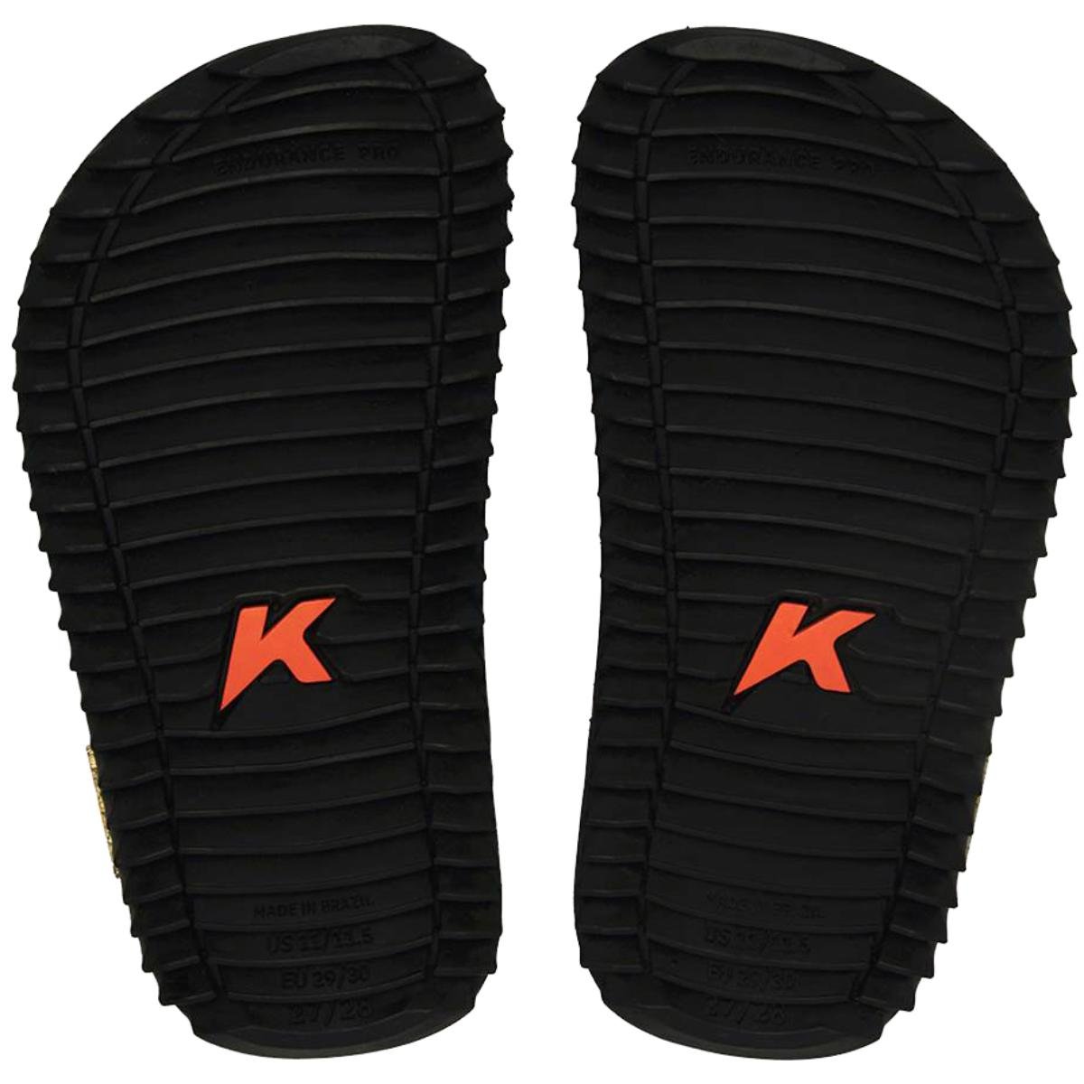 Chinelo Infantil Kenner Kivah Kids TKS - Preto Preto 5