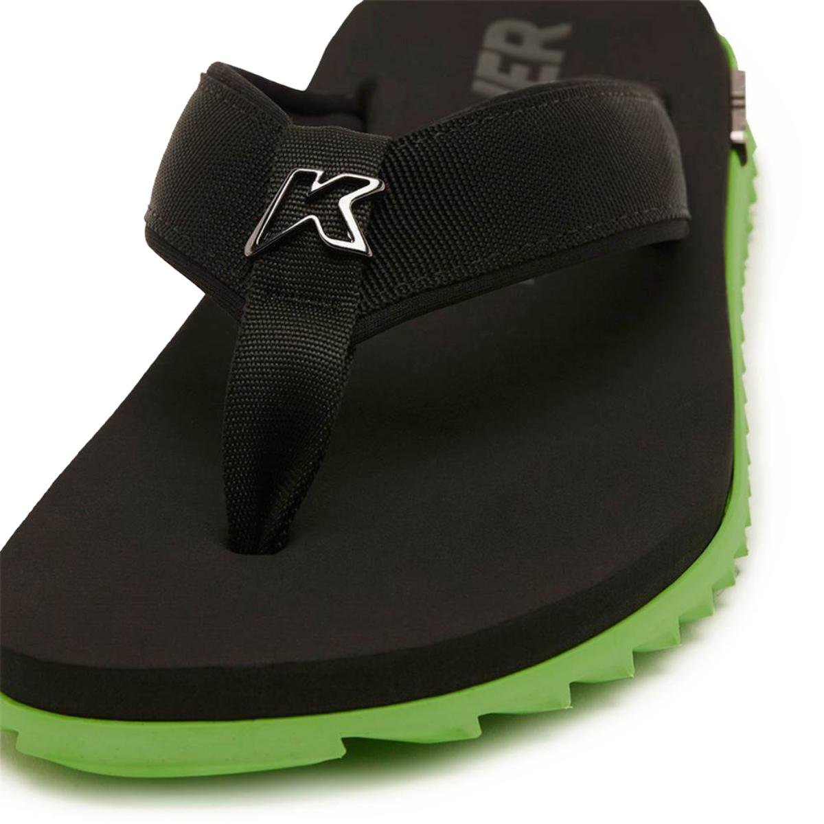 Sandália Kenner Kivah Cushy Masculina - Preto e Verde Preto/Verde 4