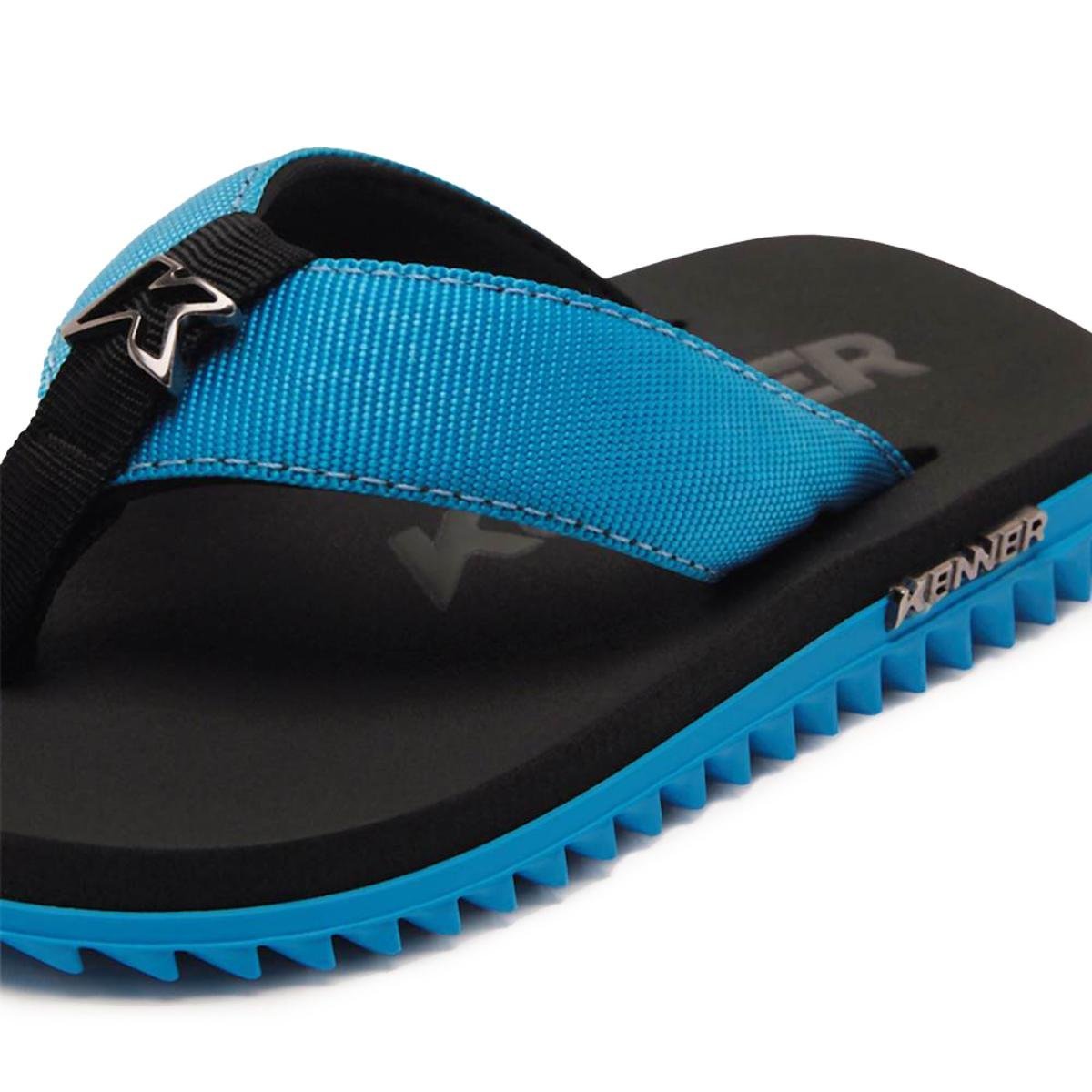 Chinelo Infantil Kenner Kivah Kids TKS - Preto e Azul Preto/Azul 4