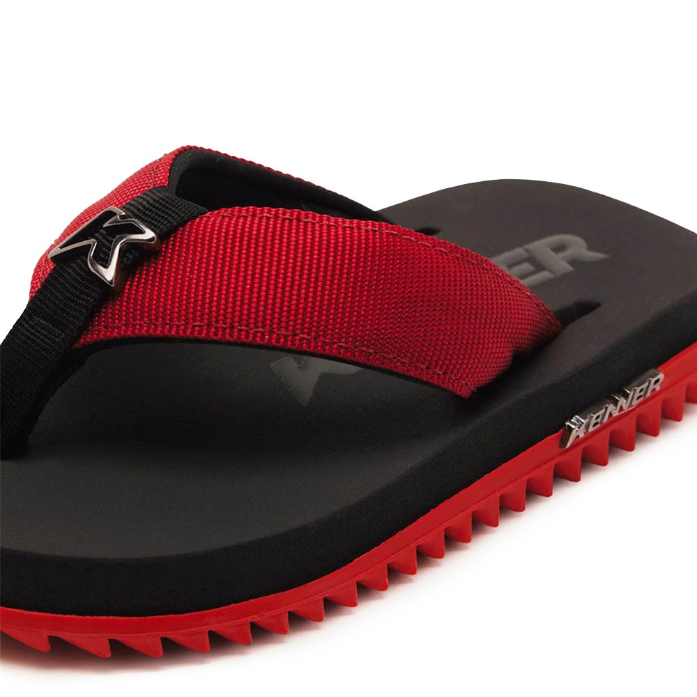 Chinelo Infantil Kenner Kivah Kids TKS - Preto e Vermelho Preto/Vermelho 4