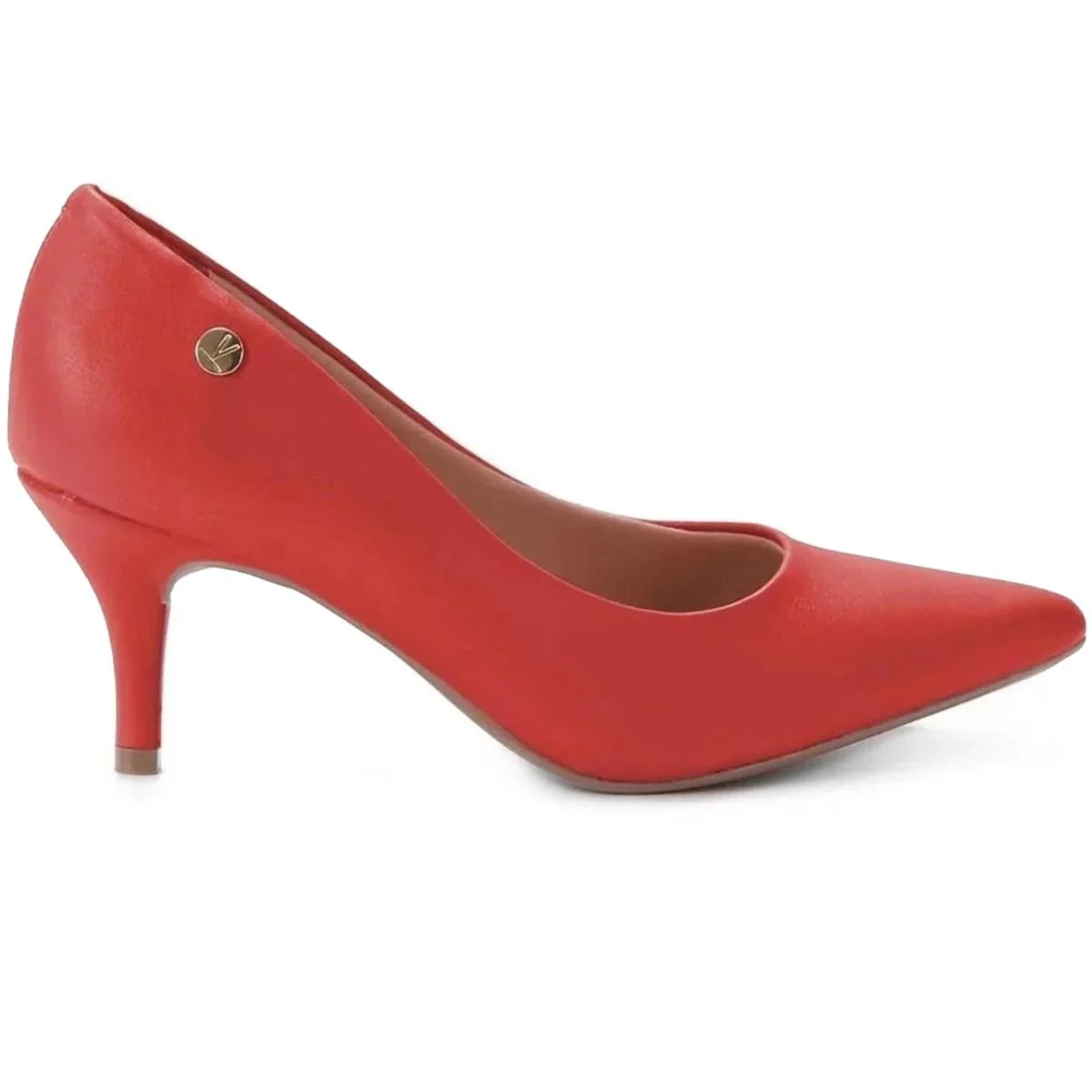 Scarpin Vizzano Salto Médio Bico Fino Feminino - Vermelho Vermelho 2