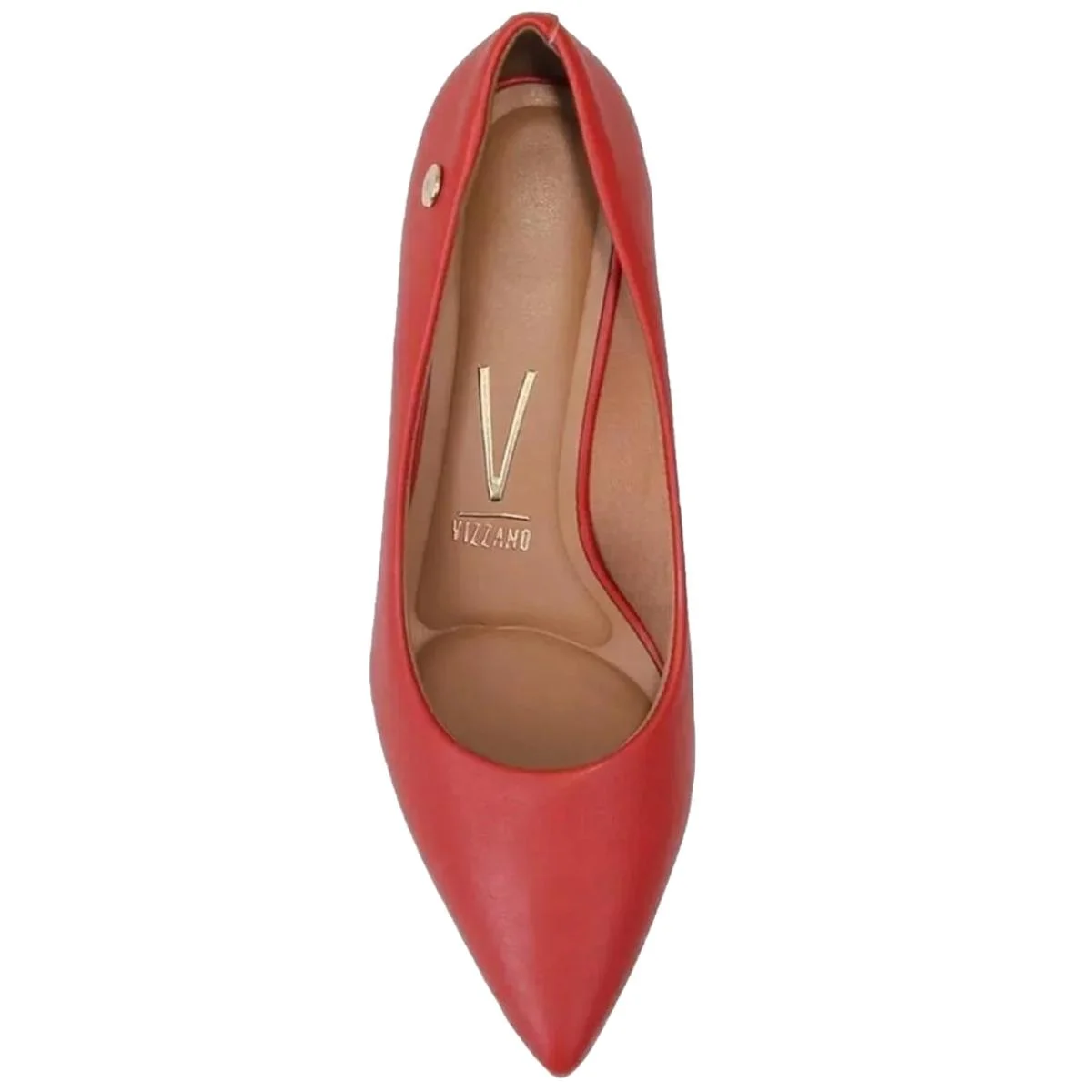Scarpin Vizzano Salto Médio Bico Fino Feminino - Vermelho Vermelho 3