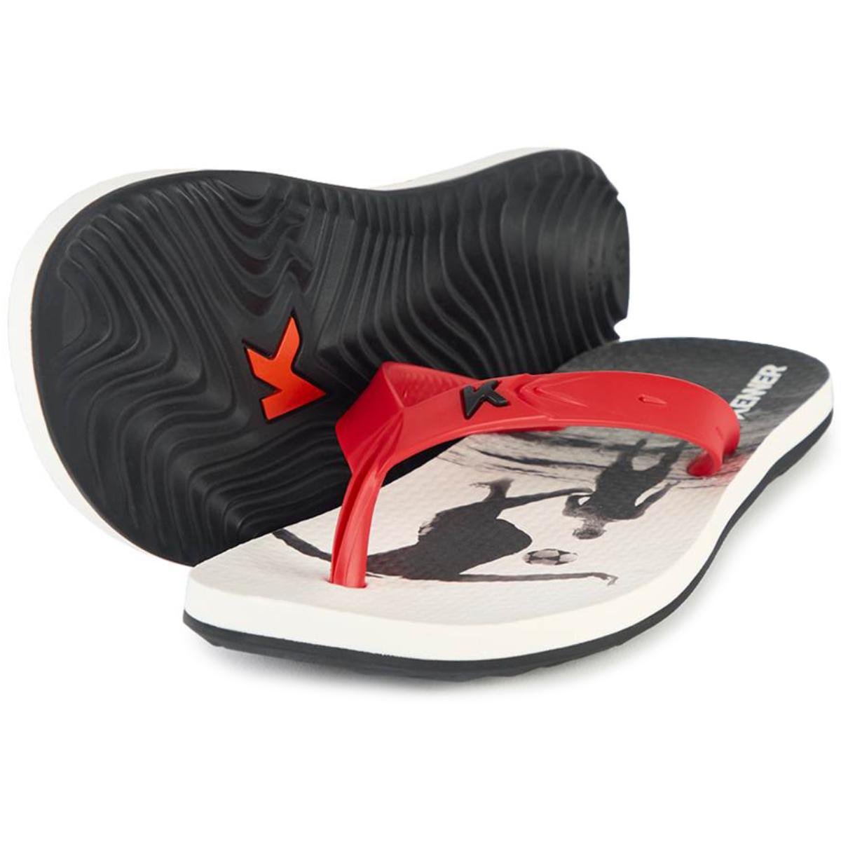 Chinelo Kenner Summer Altinha - Preto e Branco Preto/Branco 1