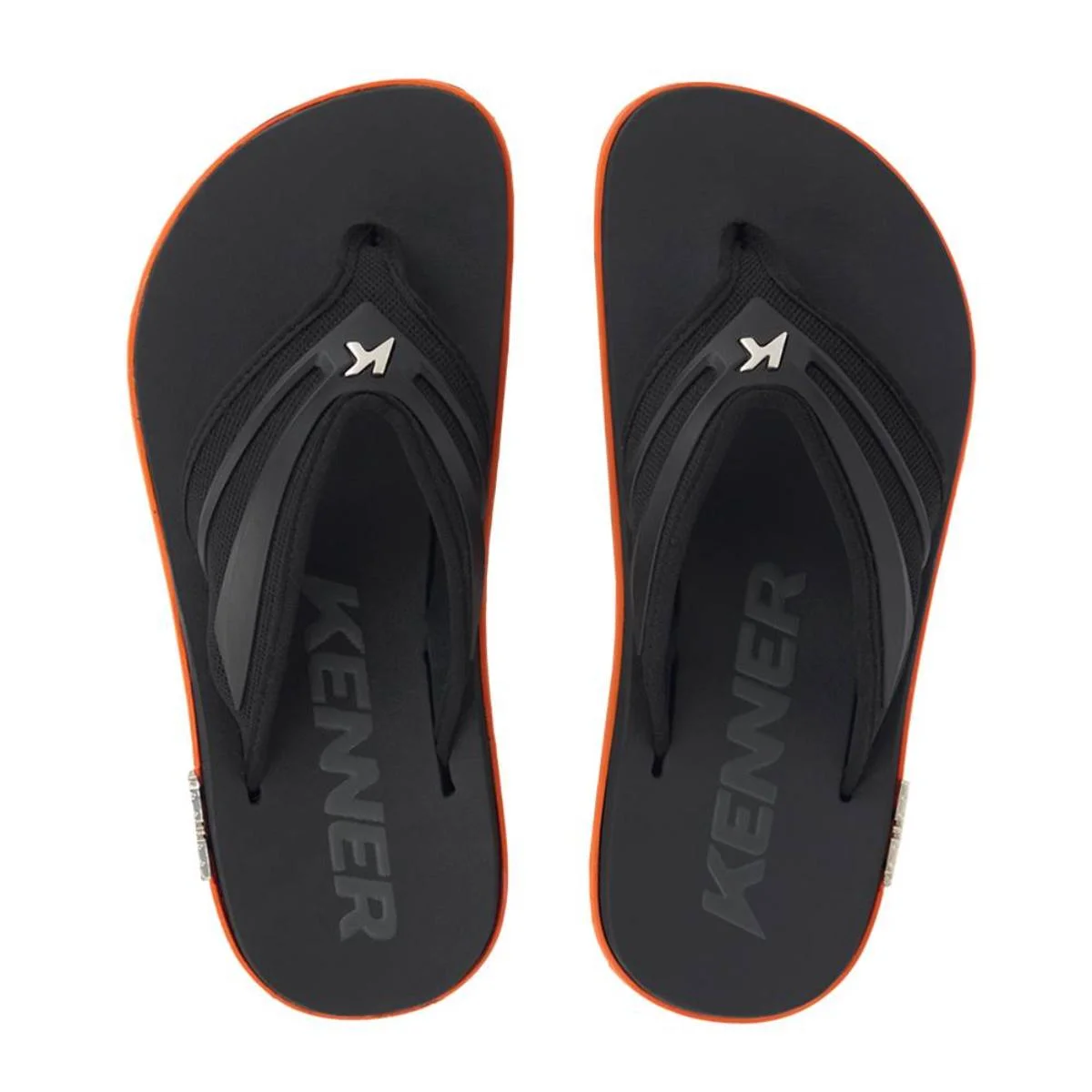 Chinelo Kenner Kivah New Force Masculino - Preto e Laranja Preto/Laranja 2