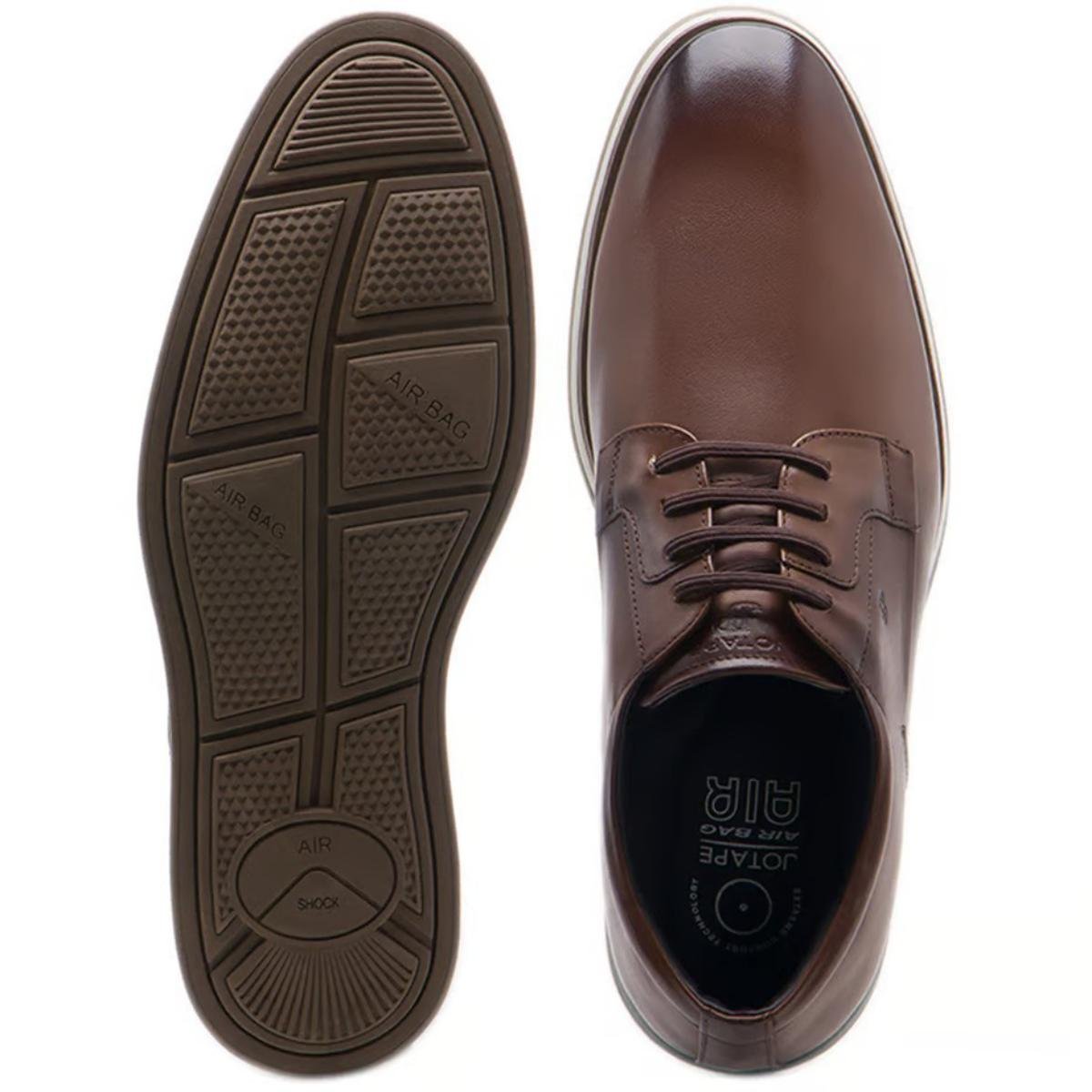 Sapato Jota Pe Couro Air Navagio Masculino - Marrom Marrom 3