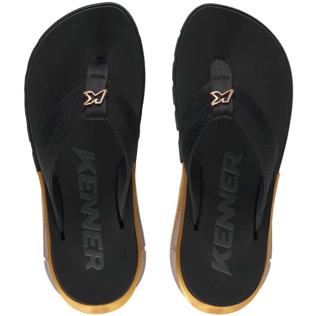 Chinelo Kenner Orak Masculino - Preto e Dourado Preto/Dourado 2