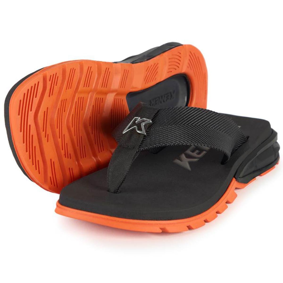 Chinelo Kenner Orak Masculino - Preto e Laranja Preto/Laranja 1