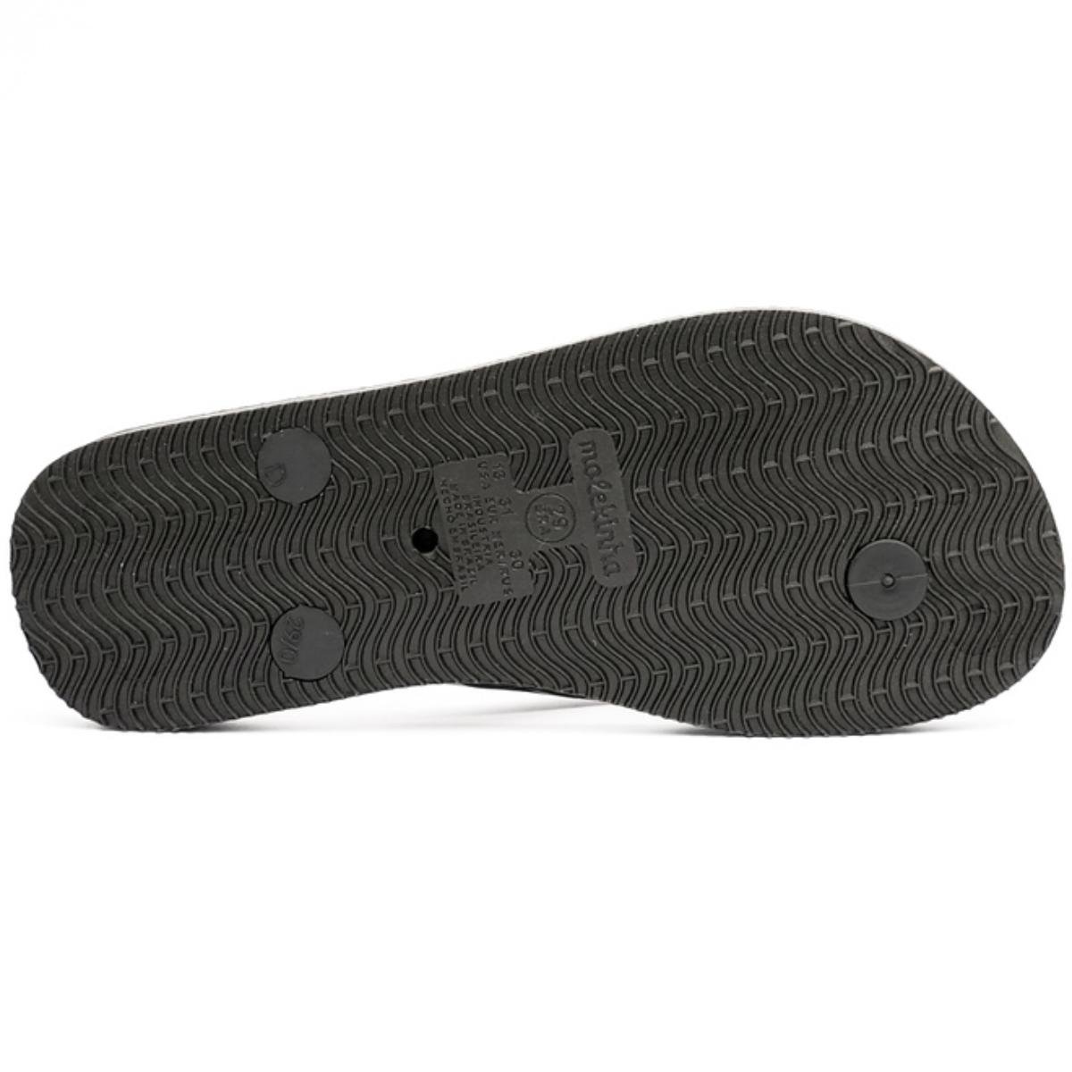 Chinelo Infantil Molekinha Tira Pronta Menina - Preto Preto 5