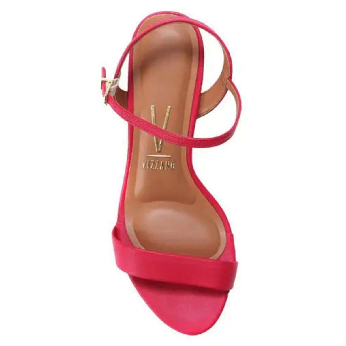 Sandália Vizzano Salto Médio Feminina - Vermelho Vermelho 3