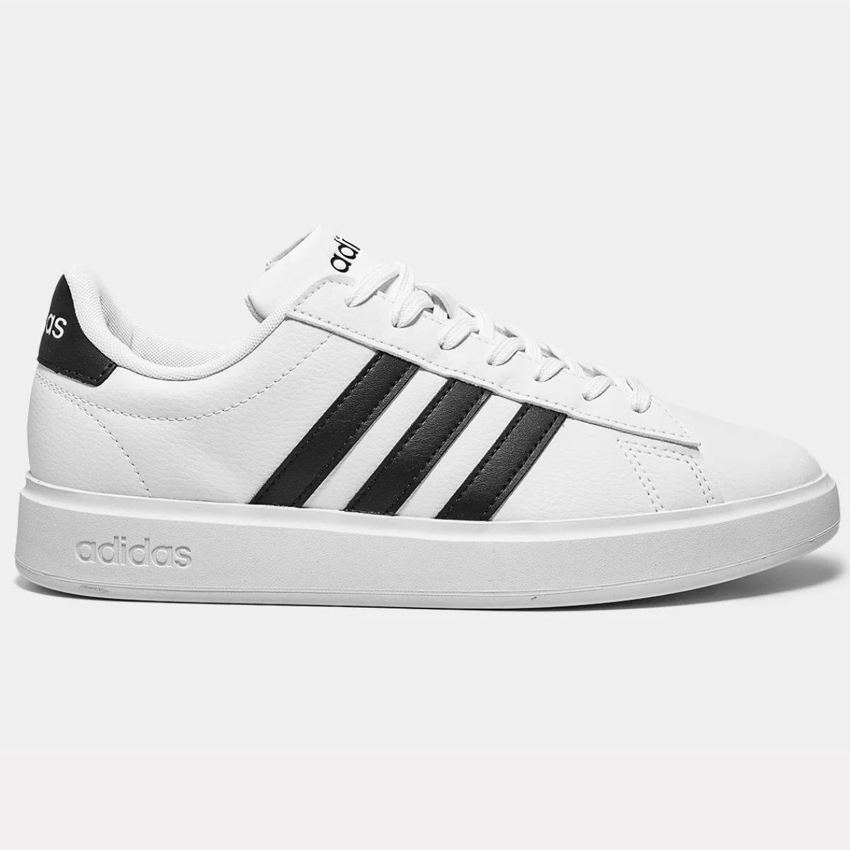 Tênis Adidas Grand Court 2.0 Masculino - Branco e Preto Branco/Preto 2