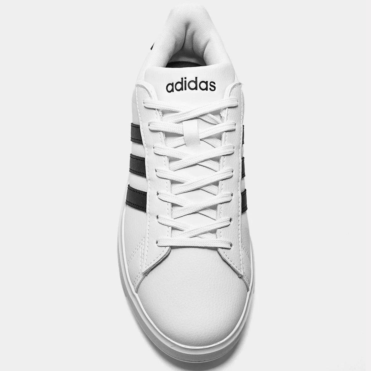 Tênis Adidas Grand Court 2.0 Masculino - Branco e Preto Branco/Preto 3
