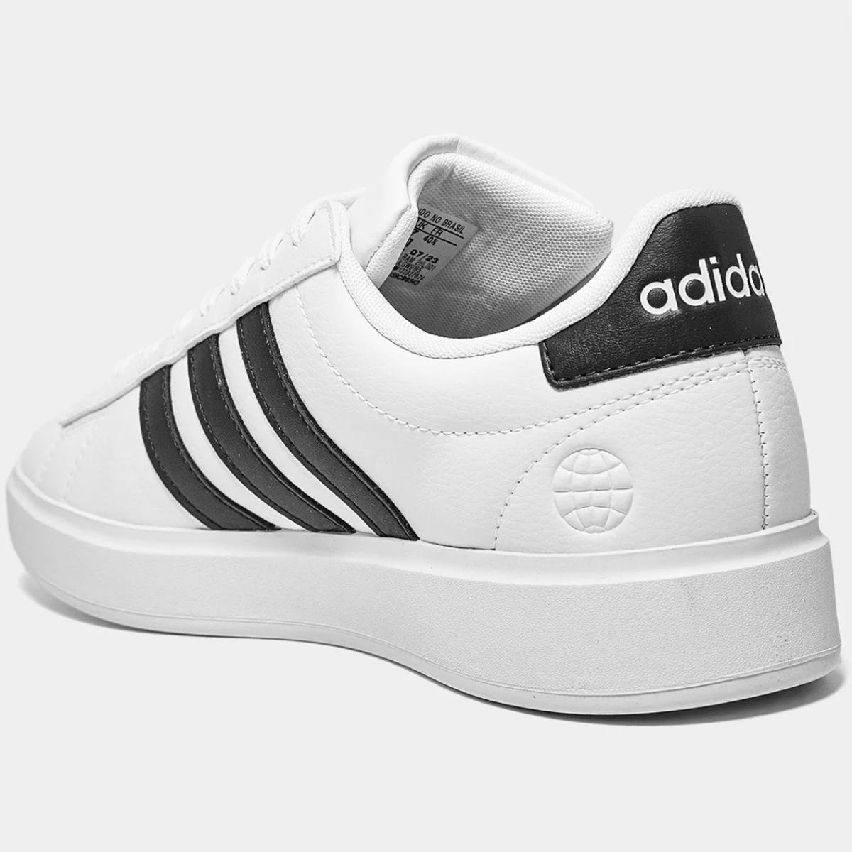 Tênis Adidas Grand Court 2.0 Masculino - Branco e Preto Branco/Preto 4