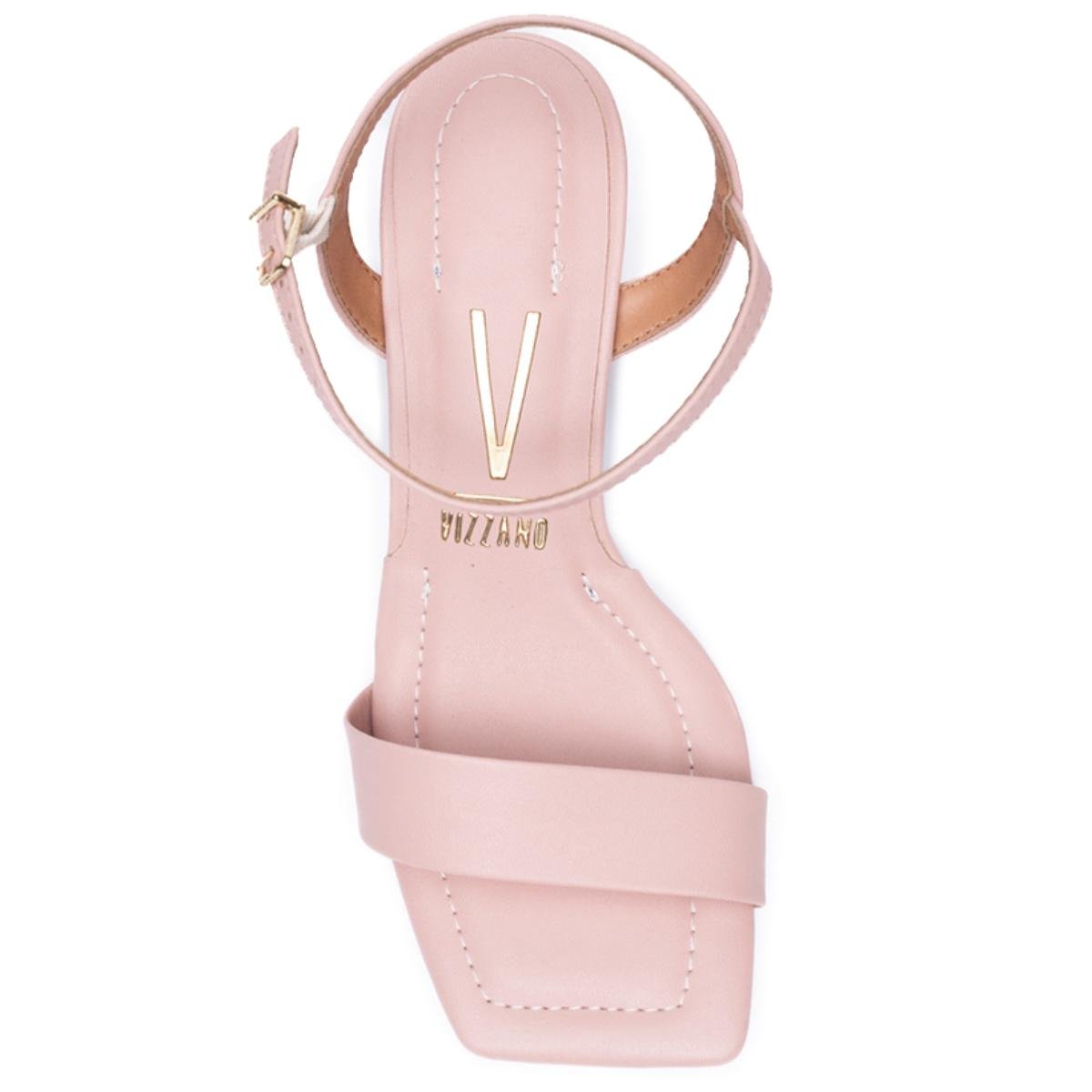 Sandália Vizzano Salto Bloco Médio Feminina - Rosa Rosa 3