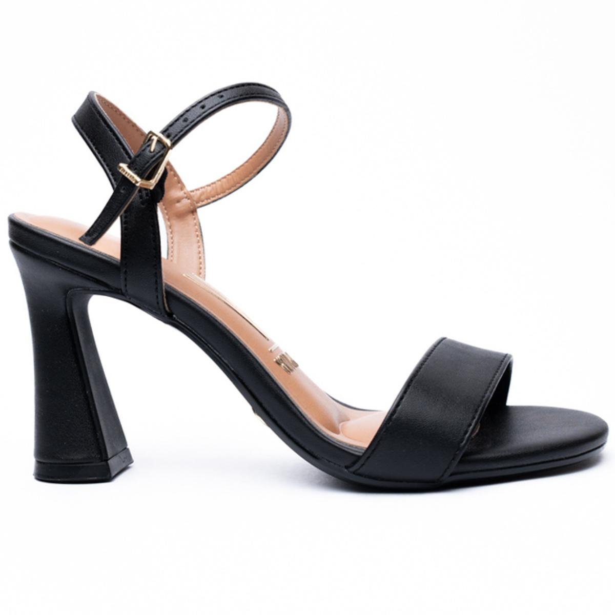 Sandália Vizzano Básica Salto Médio Feminina - Preto Preto 2
