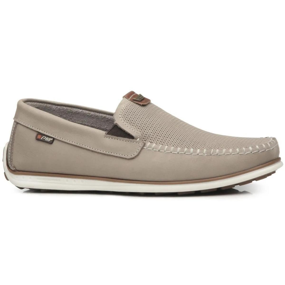 Mocassim Couro Pegada 142002 Masculino - Areia Bege 2